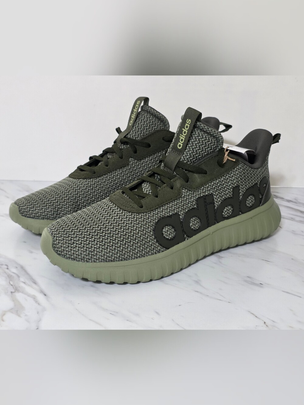 adidas Men's Olive/Army Green Knit Sneaker